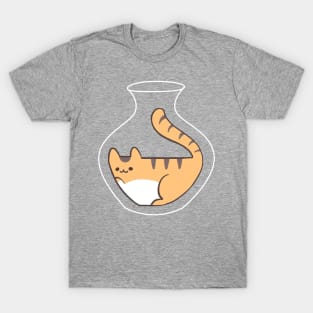 Transparent vase cat T-Shirt